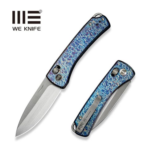 Nóż składany We Knife Nightblade Flamed Titanium, Hand Rubbed Satin CPM 20CV by Dutch Bushcraft Knives (WE22046-4) WE Knife