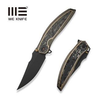 Nóż składany We Knife Quinseris Bronze Titanium/Shredded Carbon Fiber, Black Stonewashed M390 (WE23093-2) WE Knife