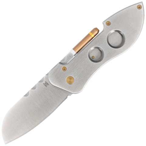 Nóż składany i do cygar Midgards Messer Doublecut Gray Aluminium/Red G10, Satin 14C28N by Ralf Buchinger (MM015) Midgards-Messer GmbH
