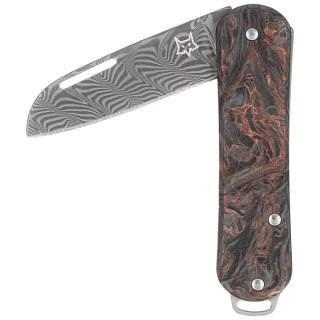 Scyzoryk Fox Vulpis 108 LE No 148/250 Dark Matter Fat Carbon, Super Clean Damascus by Balbach Damast (FX-VPDAM108 DMCO) FOX