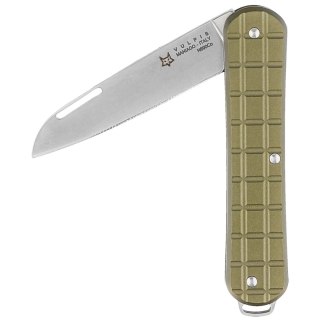 Scyzoryk Fox Vulpis Grenade Pattern Military Green Aluminium, Polished N690Co (FX-VPGP130 MG) FOX