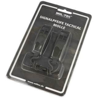 Gwizdek alarmowy Mil-Tec Signaling Whistle Tactical MOLLE Olive 2 szt. (16328601) Mil-Tec