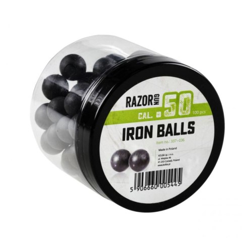 Kule metalowo-gumowe RazorGun Iron Balls .50 / 100 szt. do Umarex HDR50 (337-036) RazorGun