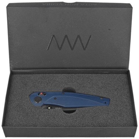 Nóż składany ANV A100 BB Blue GRN, Black DLC Sleipner (ANVA100-020) ANV - Acta Non Verba Knives