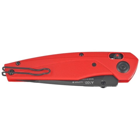 Nóż składany ANV A100 BB Red GRN, Black DLC Sleipner (ANVA100-021) ANV - Acta Non Verba Knives