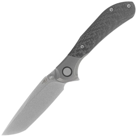 Nóż składany Bestech Constellation Grey Titanium/3K Twill Weave Skin Carbon Fiber, Bead Blasted/Stonewashed MagnaCut by Munko Kn Bestech Knives