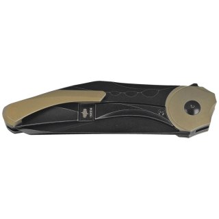 Nóż składany Bestech Excentric Black Titanium, Black Stonewashed M390 by Kombou and TNT Knives (BT2412B) Bestech Knives
