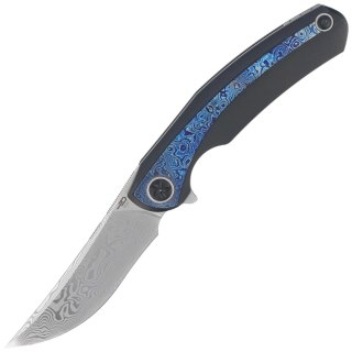 Nóż składany Bestech Sambac Black Titanium/Timascus, Damasteel Mirror Polished by Ostap Hel (BT2402F) Bestech Knives