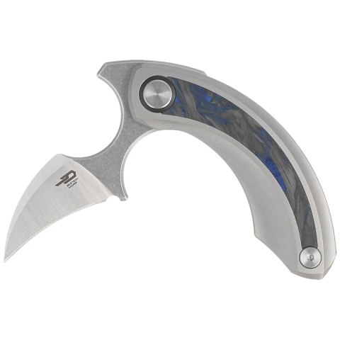 Nóż składany Bestech Strelit Gray Titanium/Black-Blue Marble Carbon Fiber, Satin/Stonewashed M390 by Ostap Hel (BT2103D) Bestech Knives