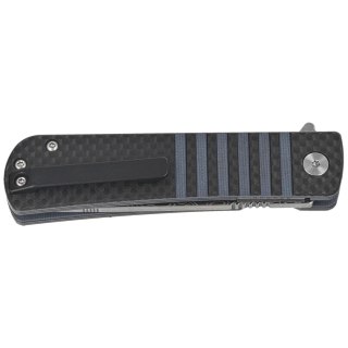 Nóż składany Bestech Titan Black Carbon Fiber/Blue G10, Damascus by Keanu Alfaro (BL05A) Bestech Knives