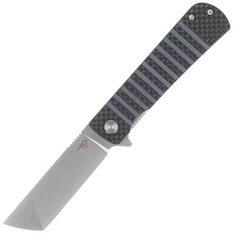 Nóż składany Bestech Titan Black Carbon Fiber/Blue G10, Stonewashed/Satin 154CM by Keanu Alfaro (BL04B) Bestech Knives