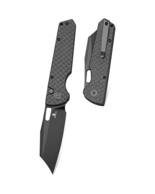 Nóż składany Bestechman Guardian Black G10 w/ Carbon Fiber Pattern, Black PVD D2 (BMK11E) Bestechman by Bestech Knives