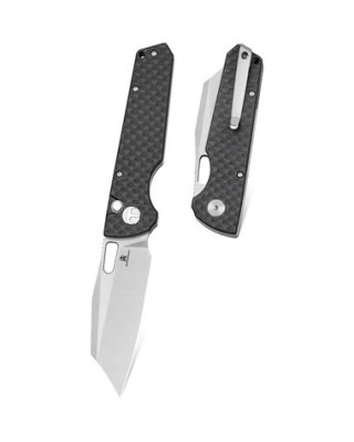 Nóż składany Bestechman Guardian Black G10 w/ Carbon Fiber Pattern, Satin D2 (BMK11B) Bestechman by Bestech Knives