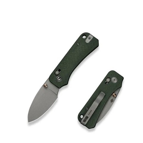 Nóż składany Civivi Baby Banter 2 Green Canvas Micarta, Gray Stonewashed Nitro-V by Ben Petersen (C23074-3) Civivi by WE Knife