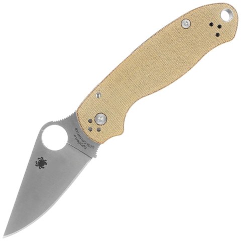 Nóż składany Spyderco Para 3 Brown Canvas Micarta, Satin Cru-Wear by Sal i Eric Glesser (C223MPCW) Spyderco Inc.