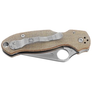 Nóż składany Spyderco Para 3 Brown Canvas Micarta, Satin Cru-Wear by Sal i Eric Glesser (C223MPCW) Spyderco Inc.