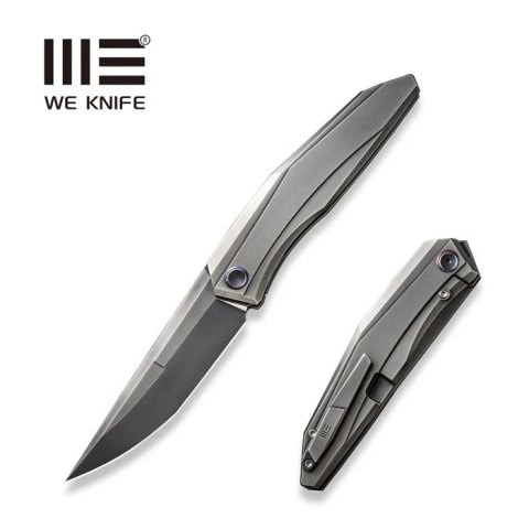 Nóż składany WeKnife Cybernetic LE No 037/207 Polished Gray Titanium, Polished Gray CPM 20CV (WE22033-6) WE Knife