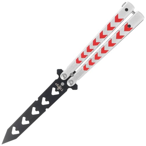 Nóż treningowy Third Decor Habitat Balisong White/Red Aluminium, Black 420 (K2813-2) Decor Habitat