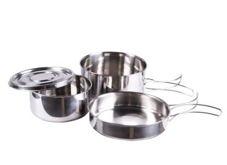 Zestaw biwakowy Mil-Tec Stainless Steel Cook Set, 4 elementów (14648100) Mil-Tec