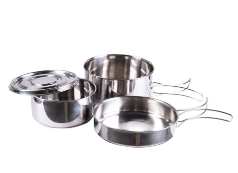 Zestaw biwakowy Mil-Tec Stainless Steel Cook Set, 4 elementów (14648100) Mil-Tec