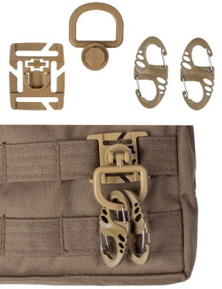 Zestaw uchwytów Mil-Tec Ultimate Tactical do systemu MOLLE, Coyote (13457605) Mil-Tec