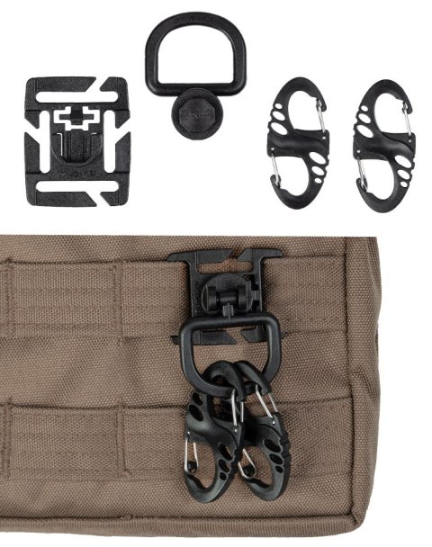 Zestaw uchwytów Mil-Tec Ultimate Tactical do systemu MOLLE, czarny (13457602) Mil-Tec