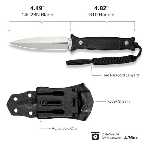 Nóż Civivi Perfrico Black G10, Satin 14C28N (C23026-1) Civivi by WE Knife