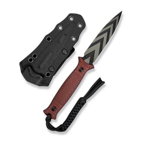 Nóż Civivi Perfrico Burgundy G10, Black/Gray Striped 14C28N (C23026-3) Civivi by WE Knife