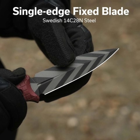 Nóż Civivi Perfrico Burgundy G10, Black/Gray Striped 14C28N (C23026-3) Civivi by WE Knife