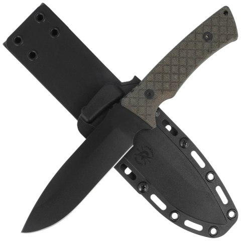 Nóż Spartan Blades Damysus Green Canvas Micarta, Black 1095 Cro-Van by Curtis Iovito (SBSL003BKGR) Spartan Blades