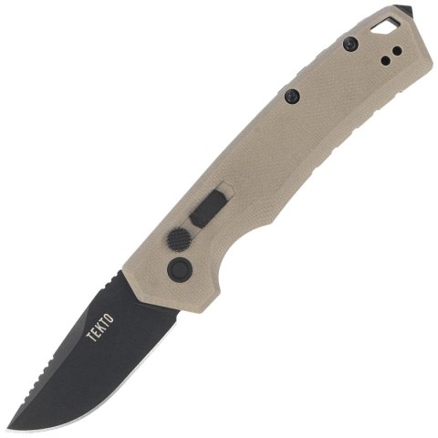 Nóż automatyczny Tekto A3 Delta Mini D/P Desert G10, Black D2 Tekto Knives