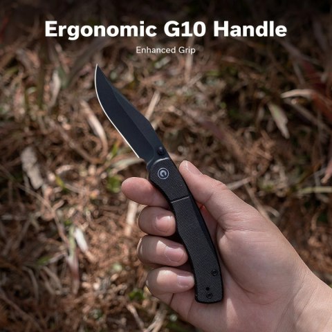 Nóż składany Civivi Clingman Black G10, Black Stonewashed Nitro-V by Taylor Martin Best Damn EDC (C23065-1) Civivi by WE Knife