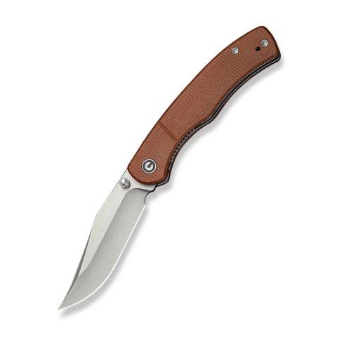 Nóż składany Civivi Clingman Brown Canvas Micarta, Satin Nitro-V by Taylor Martin Best Damn EDC (C23065-3) Civivi by WE Knife