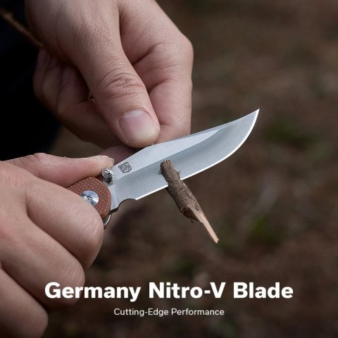 Nóż składany Civivi Clingman Brown Canvas Micarta, Satin Nitro-V by Taylor Martin Best Damn EDC (C23065-3) Civivi by WE Knife