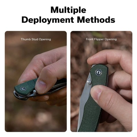 Nóż składany Civivi Clingman Green Canvas Micarta, Satin Nitro-V by Taylor Martin Best Damn EDC (C23065-4) Civivi by WE Knife