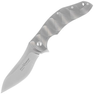 Nóż składany Fox Flipper Gray Titanium, Satin N690Co by Jens Ansø (FX-302) FOX