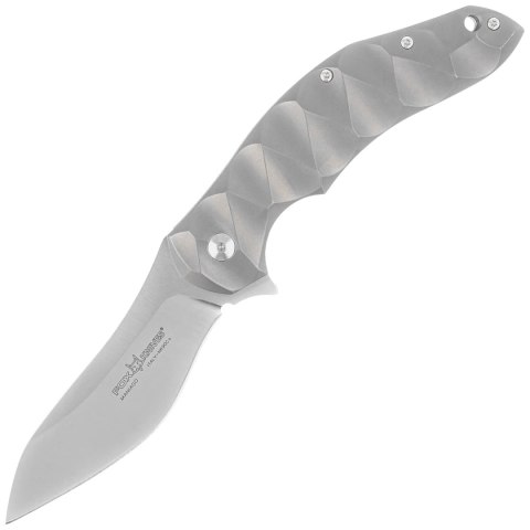 Nóż składany Fox Flipper Gray Titanium, Satin N690Co by Jens Ansø (FX-302) FOX