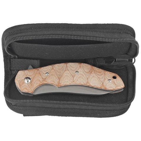 Nóż składany Fox Flipper Natural Micarta, Acid Stonewashed N690Co by Jens Ansø (FX-302 MIN) FOX