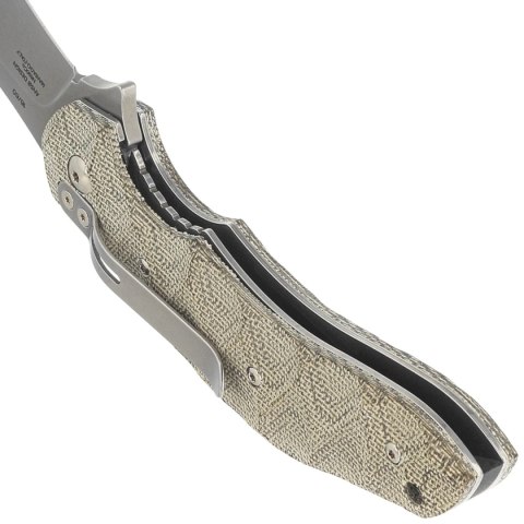 Nóż składany Fox Flipper OD Green Canvas Micarta, Acid Stonewashed N690Co by Jens Ansø (FX-302 MOD) FOX