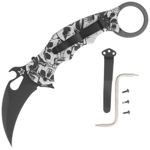 Nóż składany Fox The End Karambit Black Aluminium, Black N690Co (FX-599 ALB-3) FOX