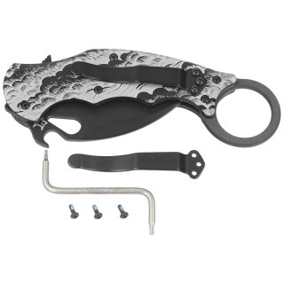 Nóż składany Fox The Storm Karambit Black Aluminium, Black N690Co (FX-599 ALB-2) FOX