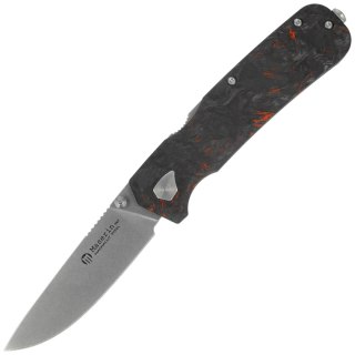 Nóż składany Maserin 630 Pulse Black/Orange FatCarbon, Stonewashed MagnaCut by Igor Bortolussi (630/FCA) Maserin s.n.c.
