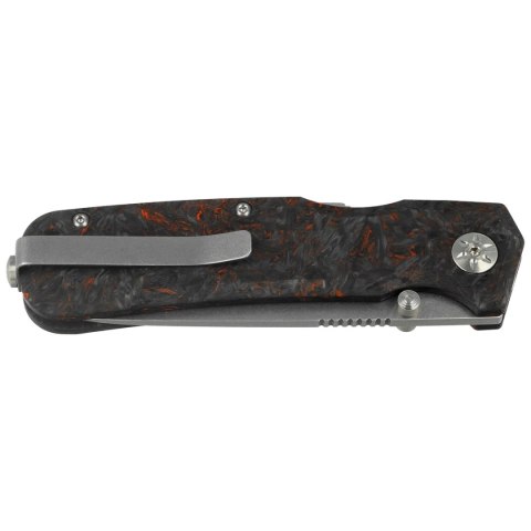 Nóż składany Maserin 630 Pulse Black/Orange FatCarbon, Stonewashed MagnaCut by Igor Bortolussi (630/FCA) Maserin s.n.c.
