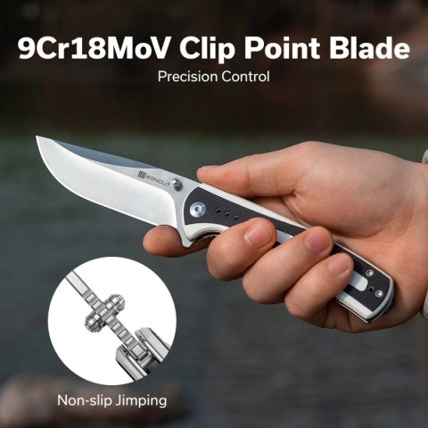 Nóż składany Sencut Regnator White / Black G10, Satin 9Cr18MoV (S24057-3) Sencut by We Knife