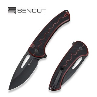 Nóż składany Sencut Squiggy Burgundy / Black G10, Black 9Cr18MoV (S24082A-3) Sencut by We Knife
