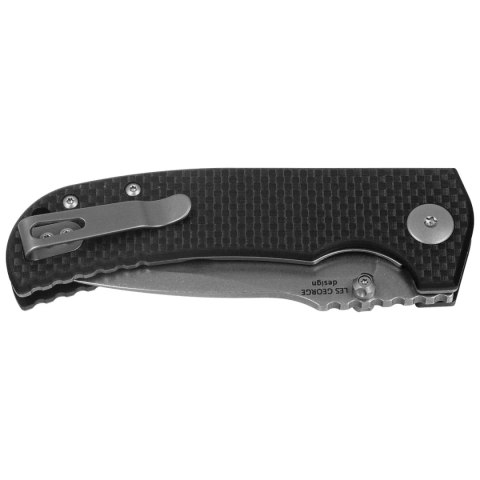 Nóż składany Spartan Blades Astor Black G10/Carbon Fiber, Tumbled CPM 154CM by Les George (SFBL8CF) Spartan Blades
