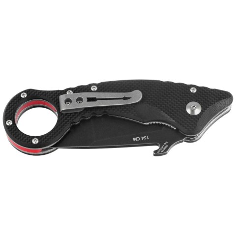 Nóż składany Spartan Blades Ronin Shoto Karambit Black G10, Black TiN CPM 154CM by Tu Lam (SFBL9BK) Spartan Blades
