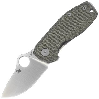 Nóż składany Spyderco SpyNano Flash Batch Green Canvas Micarta/Titanium, Satin M398 (C268MTIP) Spyderco Inc.