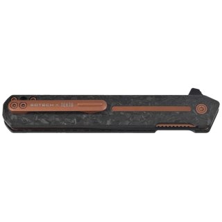 Nóż składany Tekto F2 Bravo Eotech Edition Black Forged Carbon Fiber, Bronze HW/Clip, Black D2 Tekto Knives