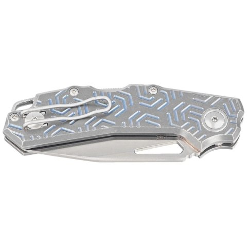 Nóż składany Viper Alfa Gray/Blue Titanium, Satin MagnaCut by Simone Tonolli (V6020TI3DBL) Viper by Tecnocut